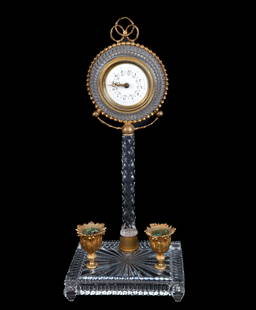 French Bronze-Mounted Desk Clock