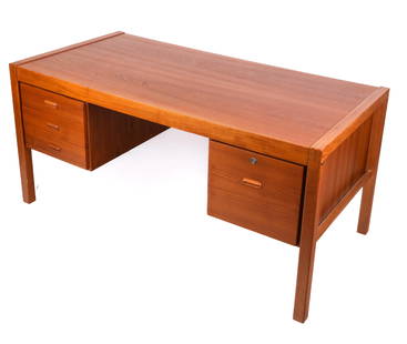 Mid-Century Modern Silberg Moebler Danish Teak Desk
