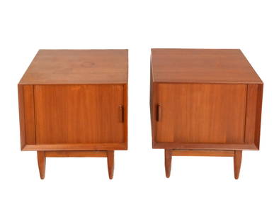 Pair Svend Madsen for Falster MCM Teak Nightstands