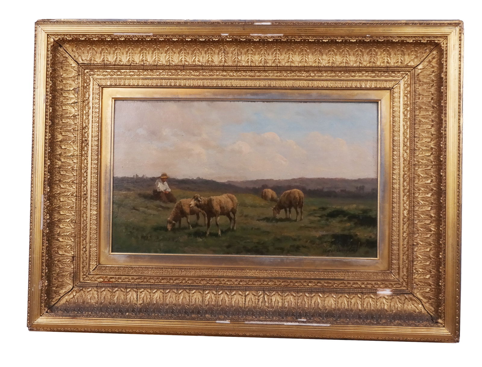Sheep Herder In A Landscape - Oil Painting (1 of 13)