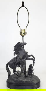 Marley Horse Group Mounted As A Lamp