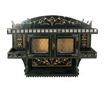 Victorian Block Painted Hanging Shelf