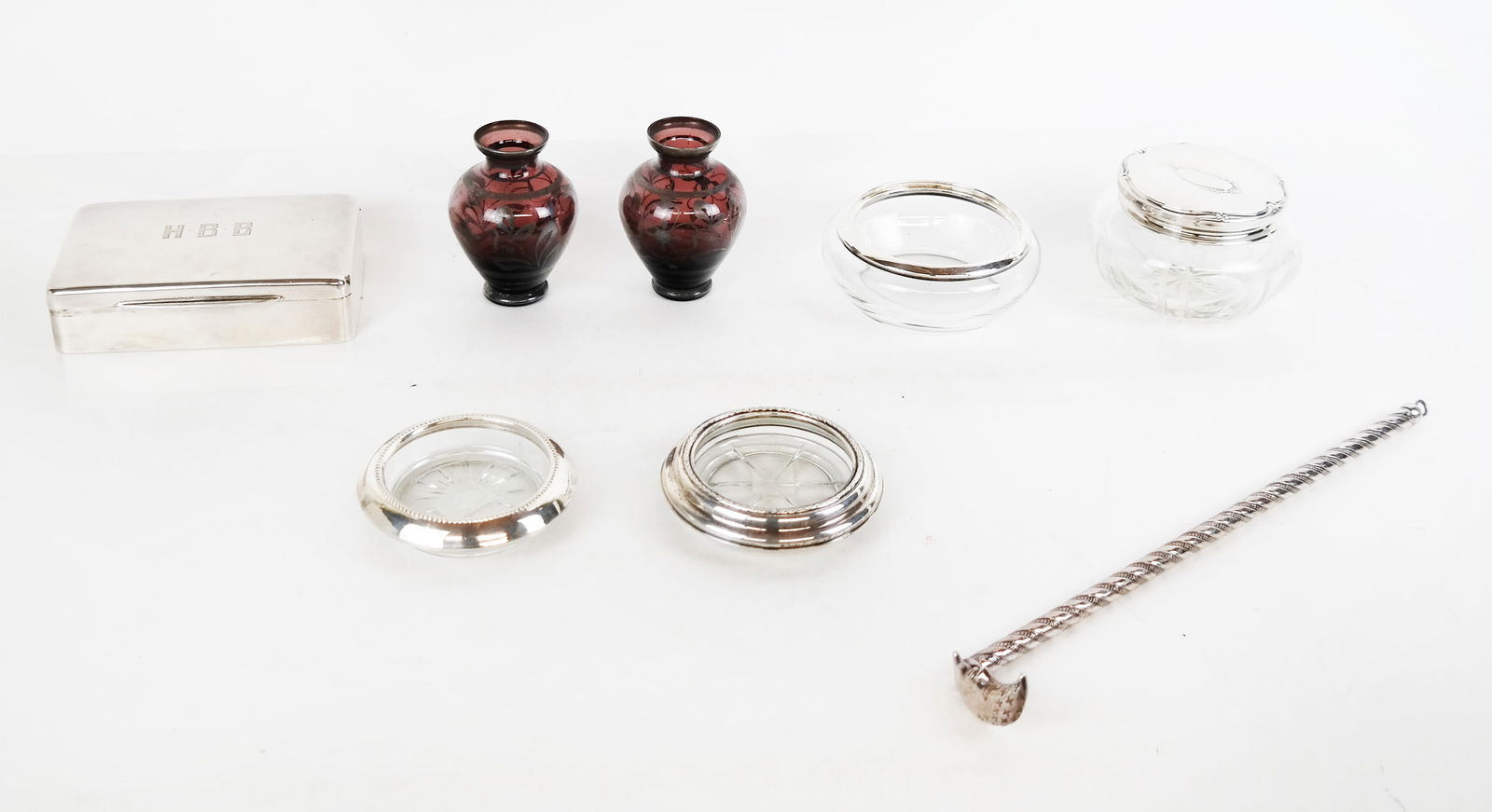 Group of Silver, Silvered Metal and Overlay, 8 (1 of 14)