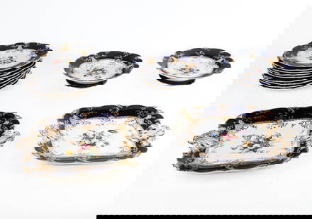 English Porcelain Partial Dessert Service, 13