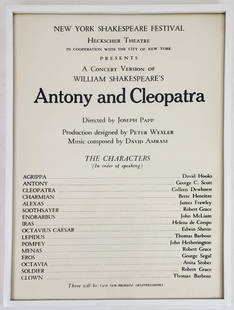 Peter WEXLER: Antony & Cleopatra Poster, 1959