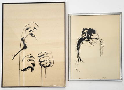 Peter WEXLER: Two Ink Drawings, 1956