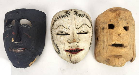 Two African & One Javanese Kobe Karno Face Masks