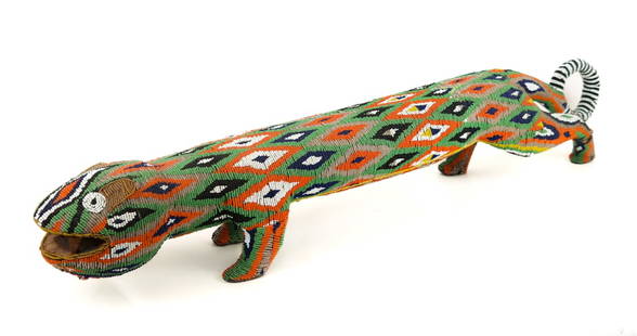 Contemporary Beaded Leopard Figure, 20th Century