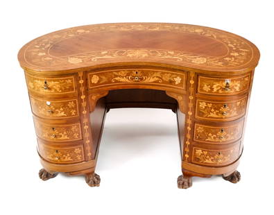 Italian Neoclassical Marquetry Writing Desk