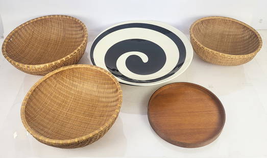 Contemporary Swirl Centerpiece Bowl, 20th Century