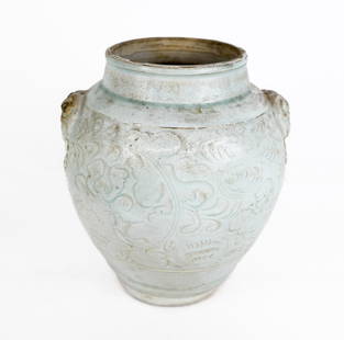 Chinese Celadon Ginger Jar