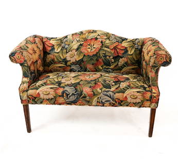 Floral Upholstered Diminutive Settee