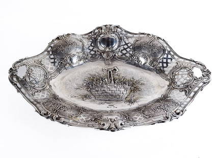 Continental Silver Reticulated Tray