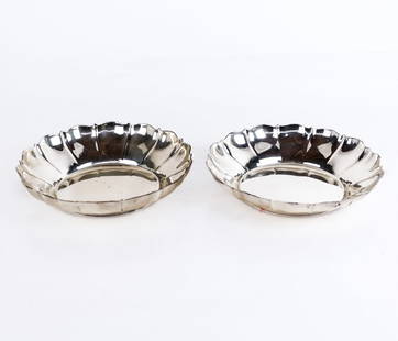 Crichton & Co Pair of Sterling Silver Candy Dishes