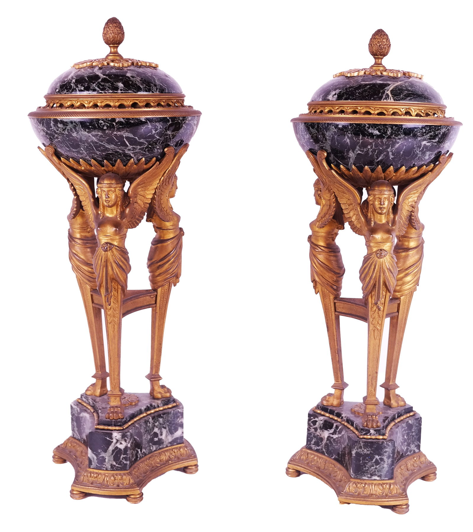 Pair Of Gilt Bronze Cassolettes (1 of 12)