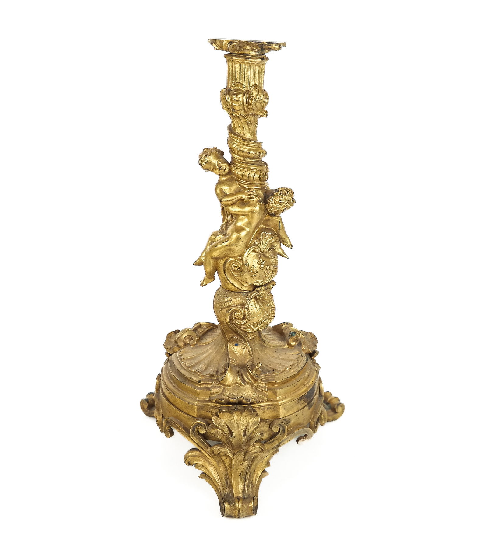 French Bronze Figural Candlestick (1 of 6)
