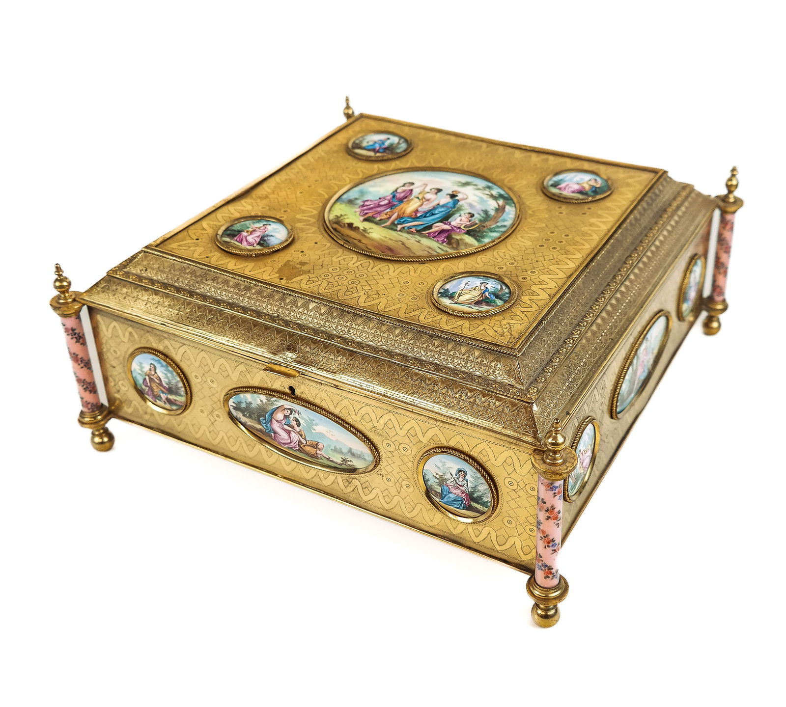 Large Viennese Jewelry Casket / Box (1 of 9)