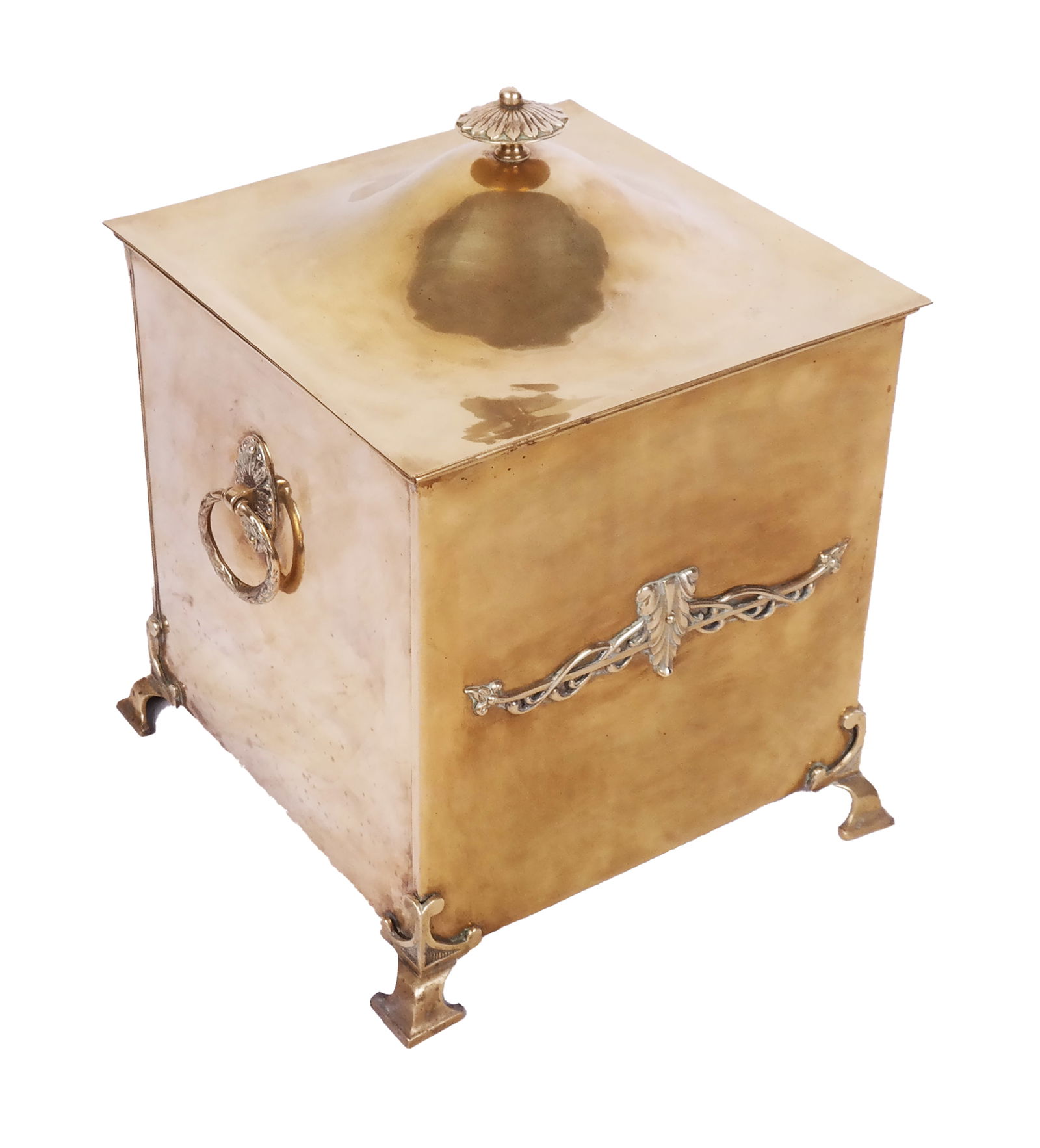 Brass Coal Scuttle or Tinder Box (1 of 7)