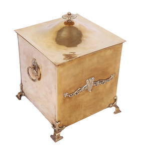 Brass Coal Scuttle or Tinder Box