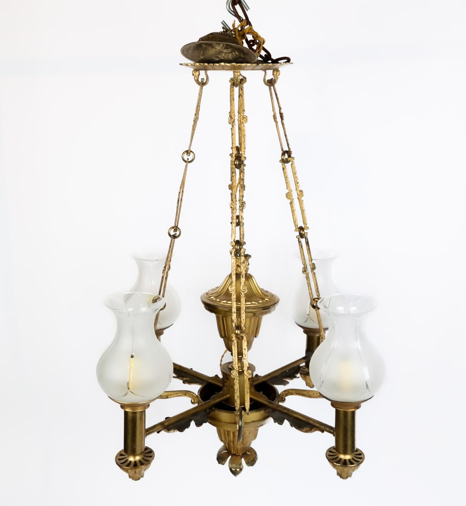 French Bronze Dore 4-Light Chandelier (1 of 12)