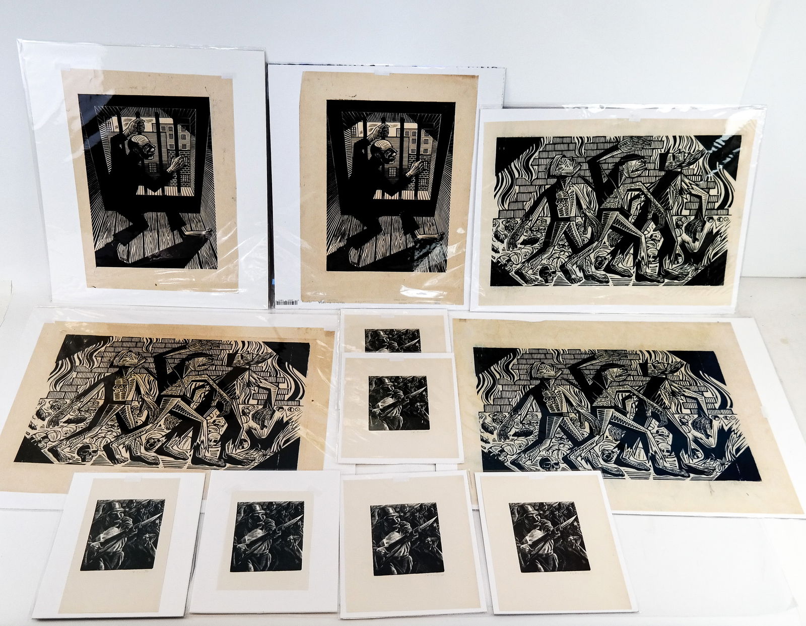 Hans JELINEK: Besieged - 11 Woodcuts & Engravings (1 of 9)