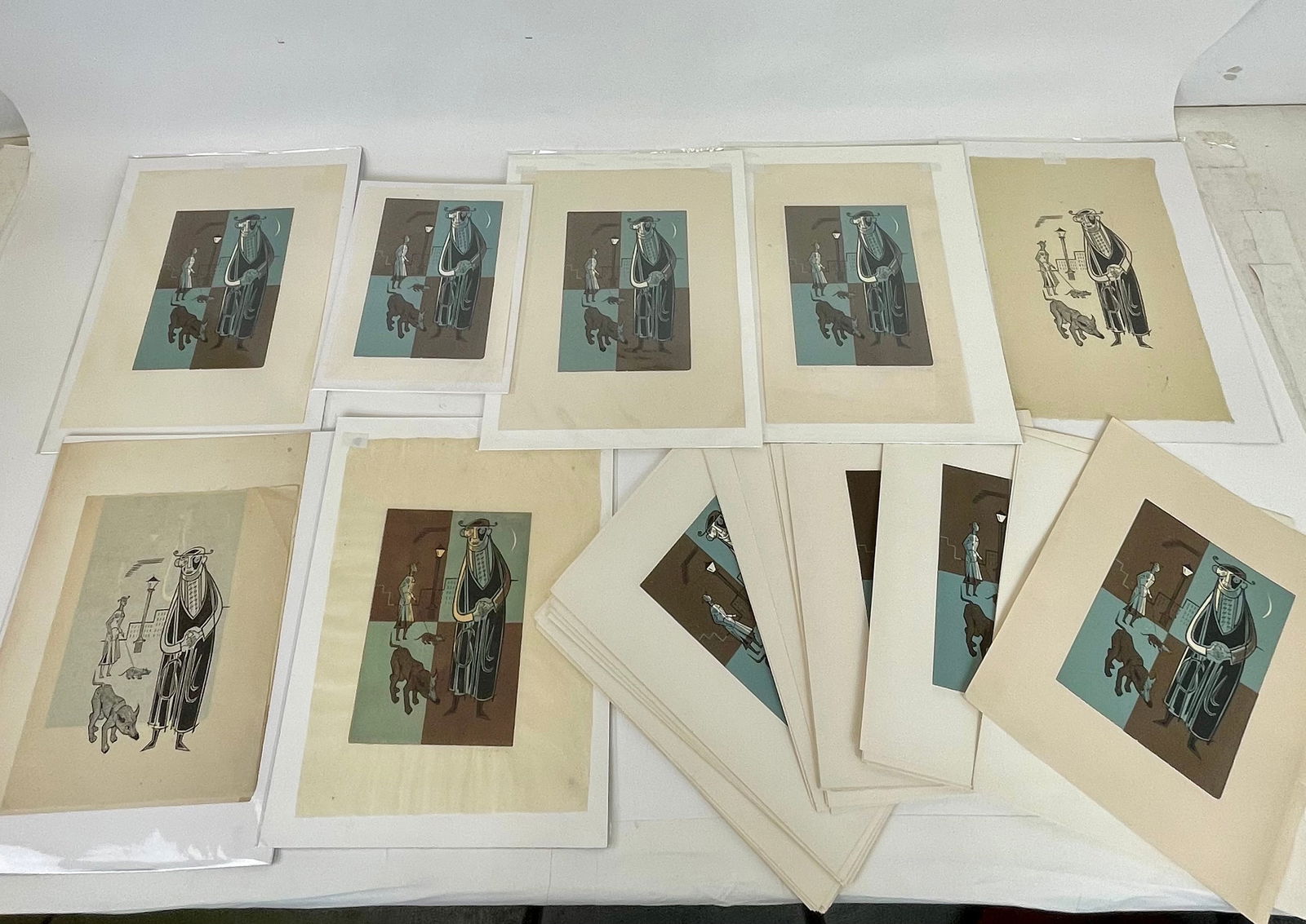 Hans JELINEK: "Evening Walk" - 50+ Color Woodcuts (1 of 9)