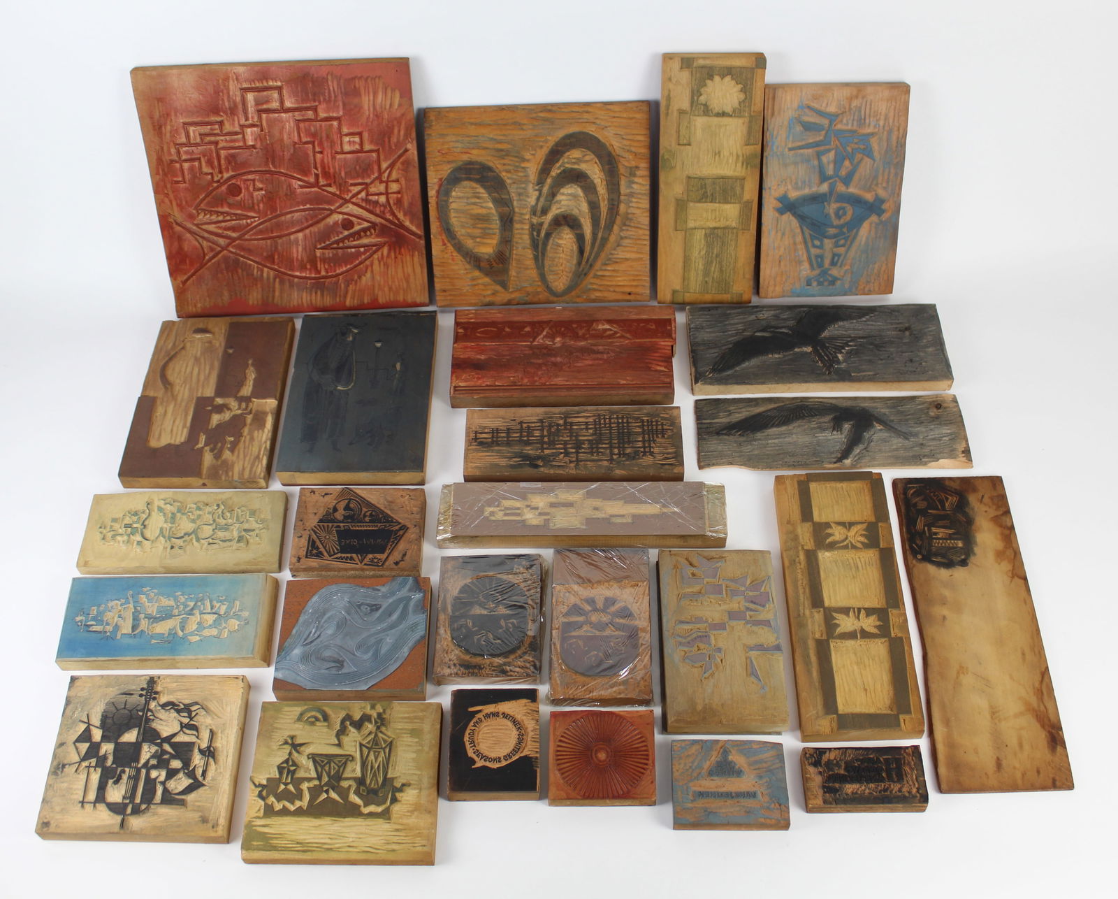 Hans JELINEK: 26 Hand-Carved Wood Printing Blocks (1 of 10)