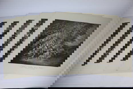 George MORLAND: Suite of 6 B&W Engravings