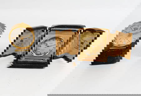 Two Traveling Clocks In Cases