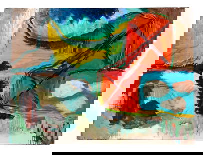Roberta CROWN Abstract Acrylic on Canvas Painting