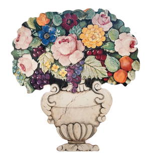 French Hand-Painted Jardiniere form Firescreen