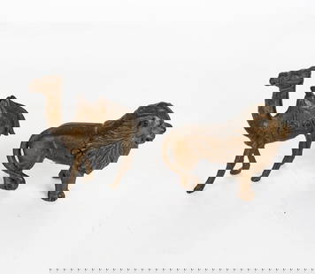 Two Cast Iron Animal Form Banks