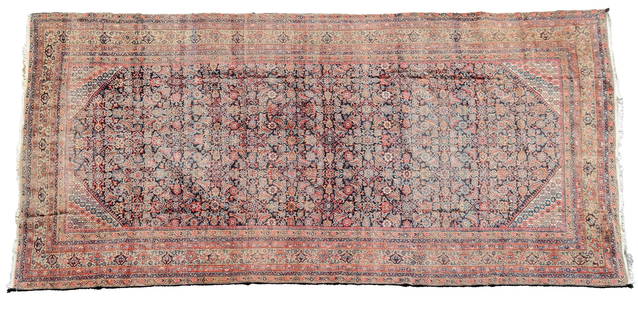 Antique Persian Rug with Fringe Edge
