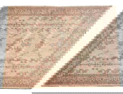 Large Cream Colored Oriental Oushak Design