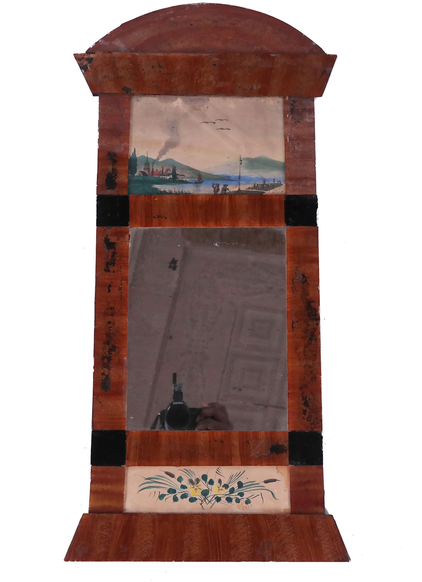 19th C. English Reverse-Painted Pier Mirror (1 of 7)