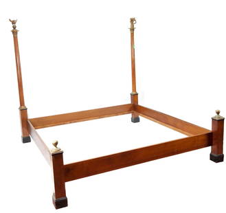Neoclassical Carved and Gilt Decorated Bedframe