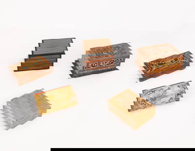 Four Wood Boxes And Another