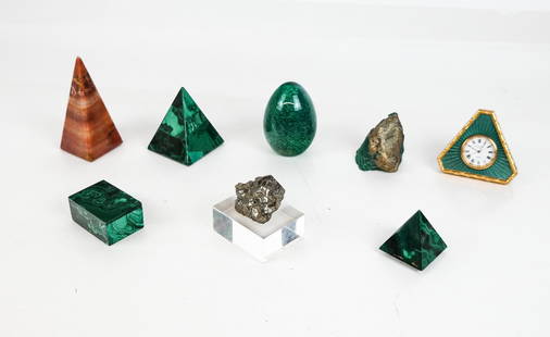 8 Mixed Stone And Decorative Items