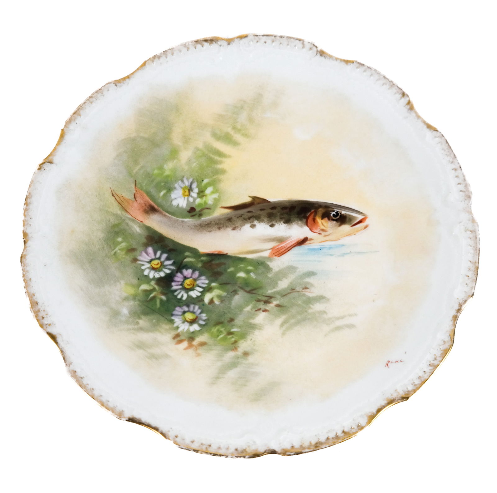 11 Limoges Fish Plates (1 of 11)