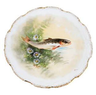 11 Limoges Fish Plates