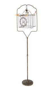 Birdcage Sculpture On Stand