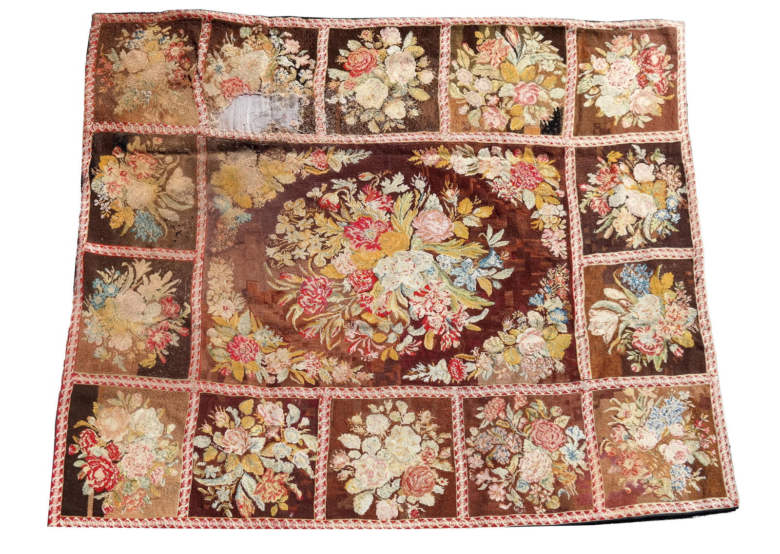 Floral Needlepoint Rug or Tapestry (1 of 7)