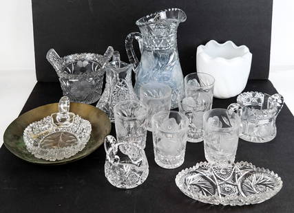 Assorted Cut Glass Articles