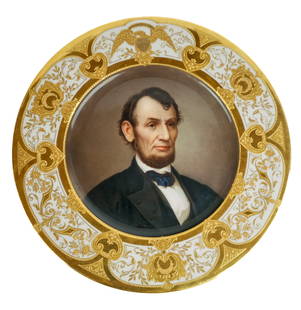Dresden Portrait Plate of Abraham Lincoln