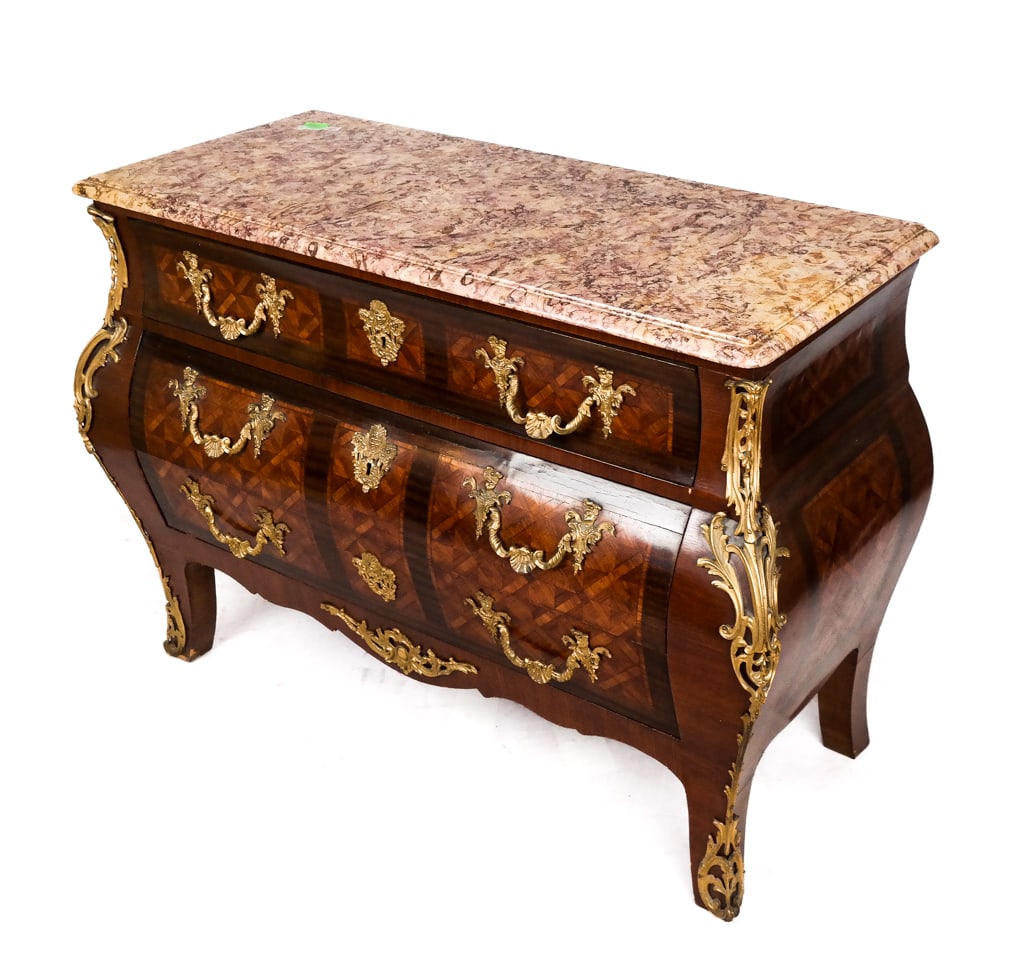 Louis XV Parquetry and Bronze Mounted Commode (1 of 13)