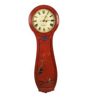 George Cox Chinoiserie Decorated Wall Clock