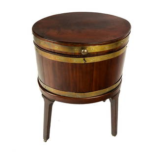 Georgian Mahogany and Brass Bound Cellarette