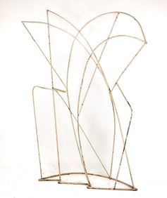 Painted Wrought Iron Garden Sculpture