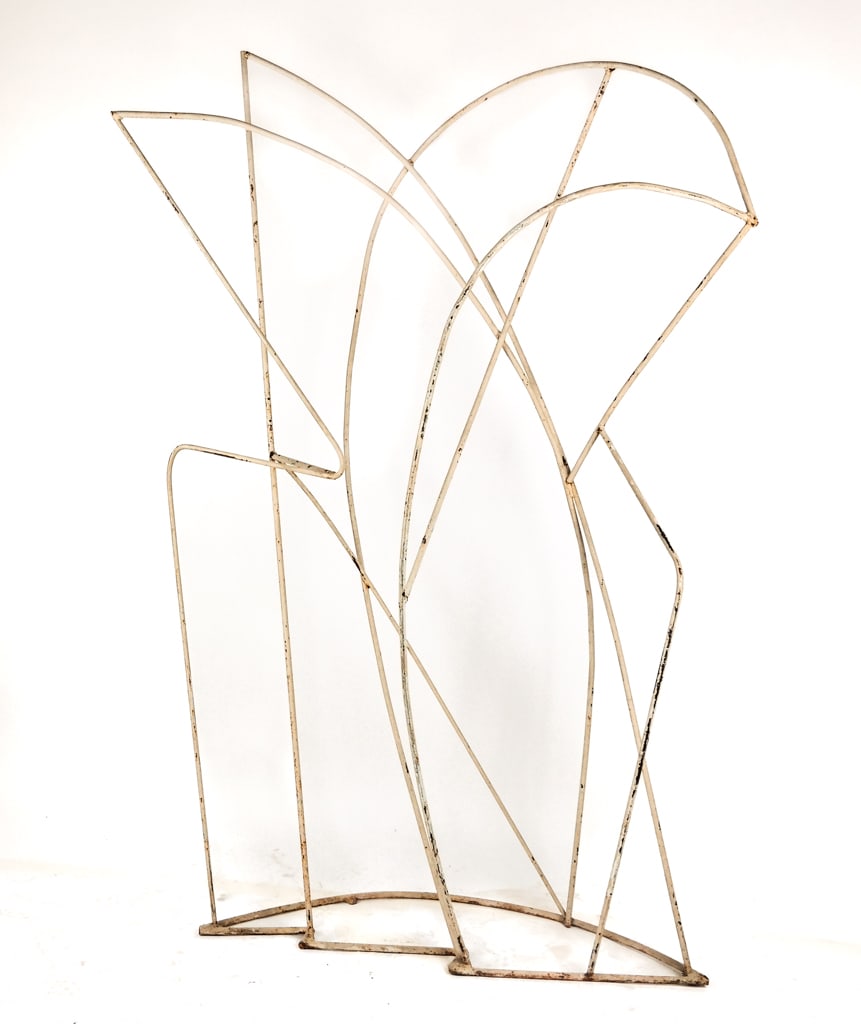 Painted Wrought Iron Garden Sculpture (1 of 8)