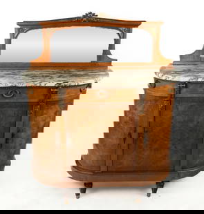 Louis XVI Parquetry and Bronze Desserte